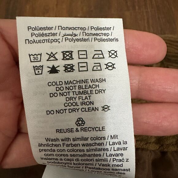 NWT VERO MODA Londyn Paperbag Corduroy Culottes Belted in Camel Tan Preppy - Picture 13 of 16